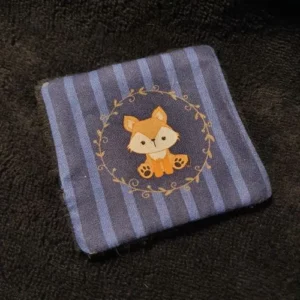 Coton réutilisable renard et rayures foncées
